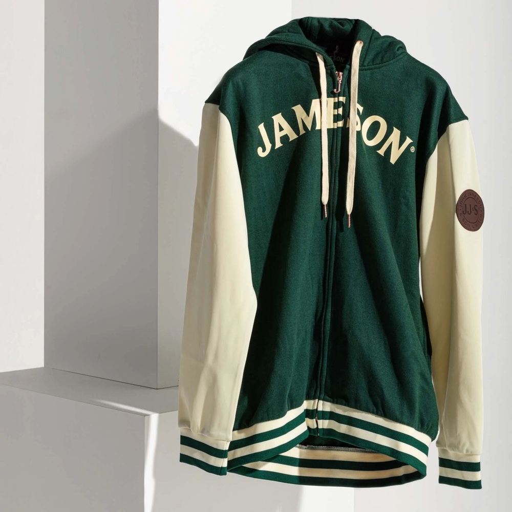 Rare and limited green and white XL men’s Jameson varsity jacket. NWT.